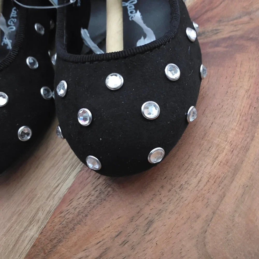 Cat & Jack Trina Mary Jane Toddler 5 Black NEW Rhinestone Memory Foam Shoes